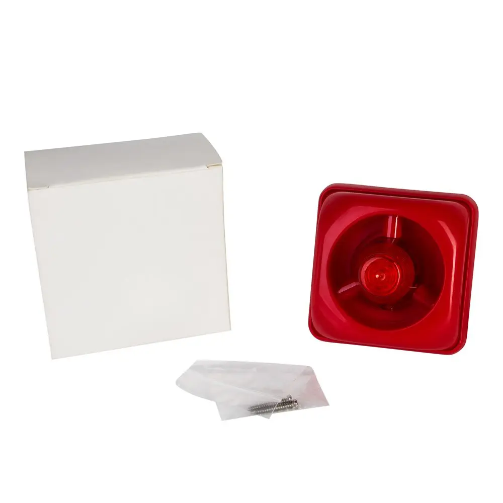 Security Alarm DC24V Alarm Siren with Flashlight 100dB Sounder Fire Siren with Strobe for Conventional Fire System siren alarm led strobe light