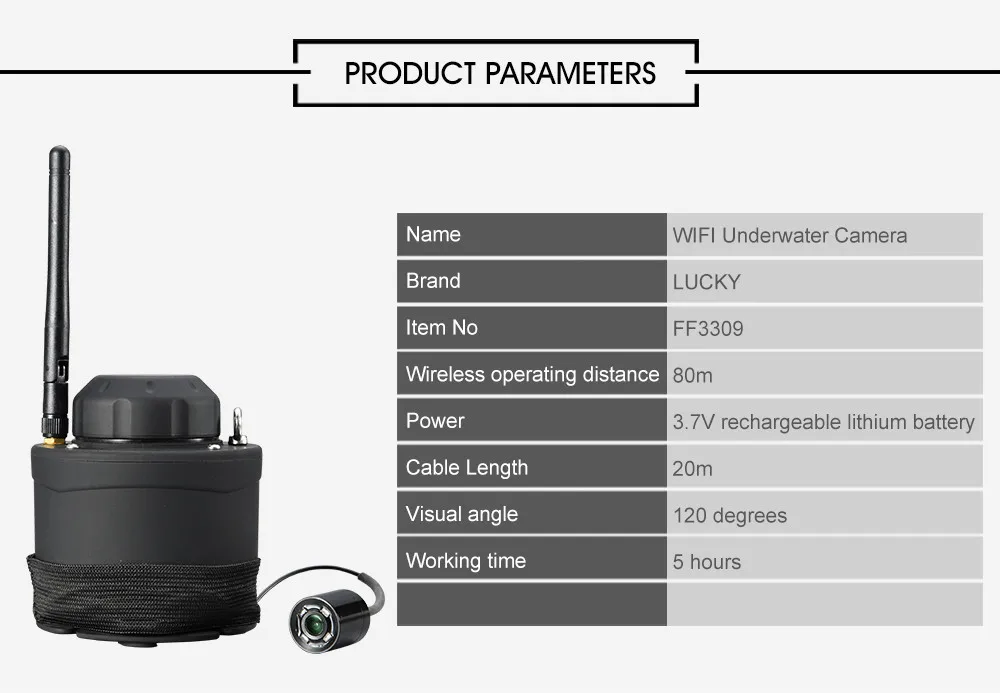 Приманка Wifi подводная камера FF3309 эхолот сигнализация Findfish Android/IOS Водонепроницаемая камера эхолот лодка