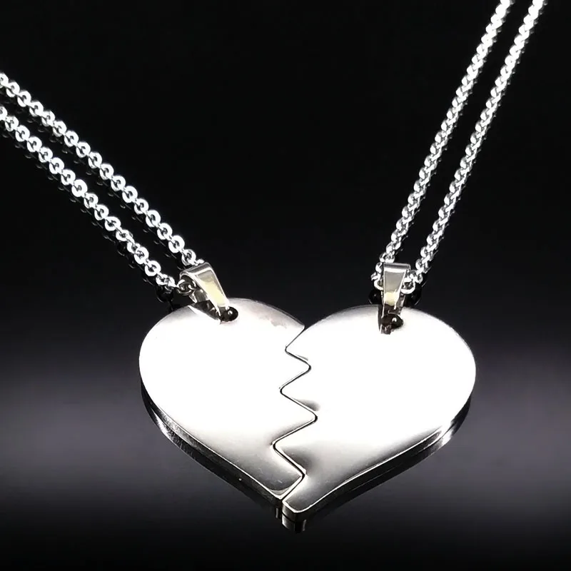 2021 модные ожерелья из нержавеющей стали с надписью Her one His only для пары серебряное