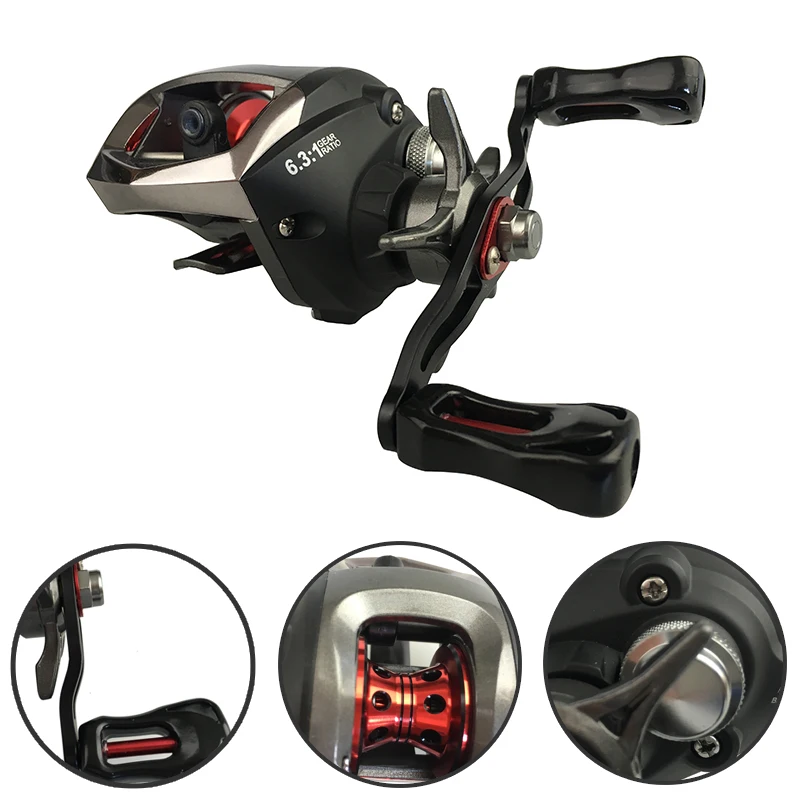 

Yumoshi 6.3:1 Centrifugal brake system low profile reel Carp Bait Casting Feeder Fishing Reels Carretilha pesca molinete
