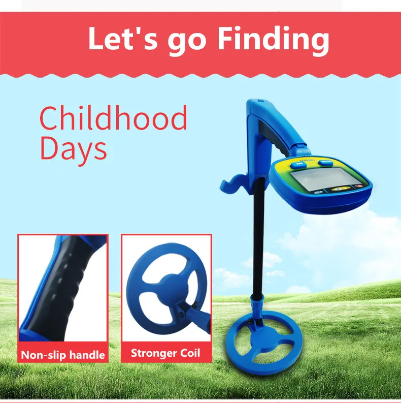 

Free Shipping HOT Kids Beach Treasure Hunter Detector Tool Gold Finder Metal Seeker Beginner Education Underground MetalDetector