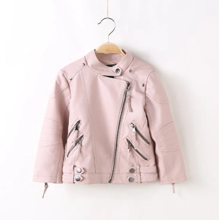 

2019 new Baby gril boy leather Spring Autumn pu jackets coat kids children big girl fashion dresses toddler jackets clothes