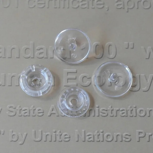 T5 Clear Snap Buttons 100 sets KAM Brand T5 12.4mm Clear Plastic Snap