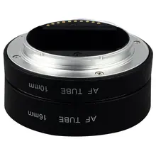 Черный металл AF Автофокус Макро Удлинитель Набор 10 мм и 16 мм для sony NEX E-mount для камеры NEX 3/3N/5/5N и полная Рамка A7 A7S/A