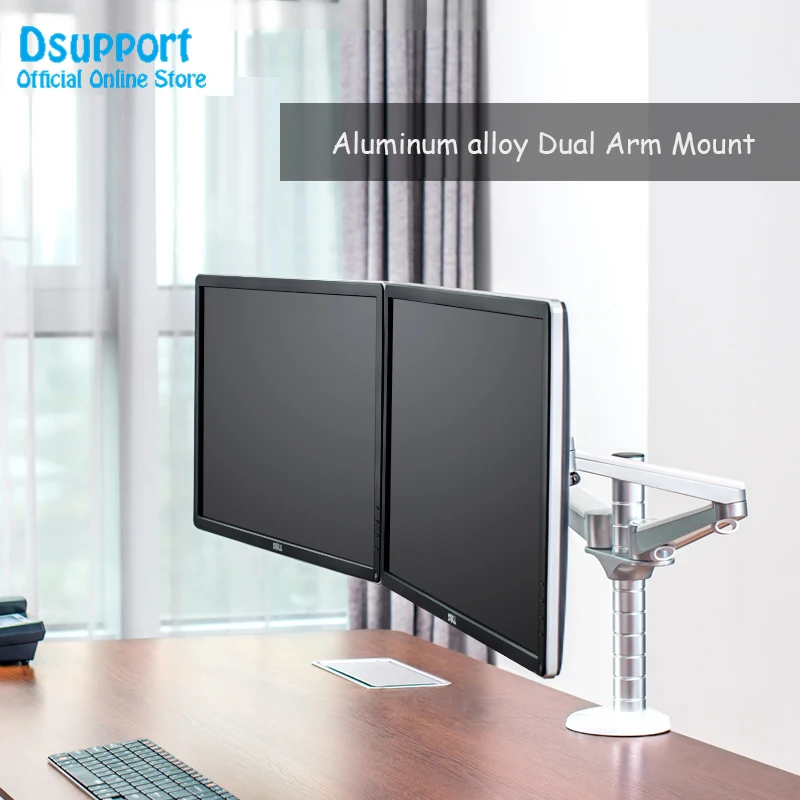 Oa 4s 10 27 Double Arm Dual Screen Desktop Mount Monitor Holder