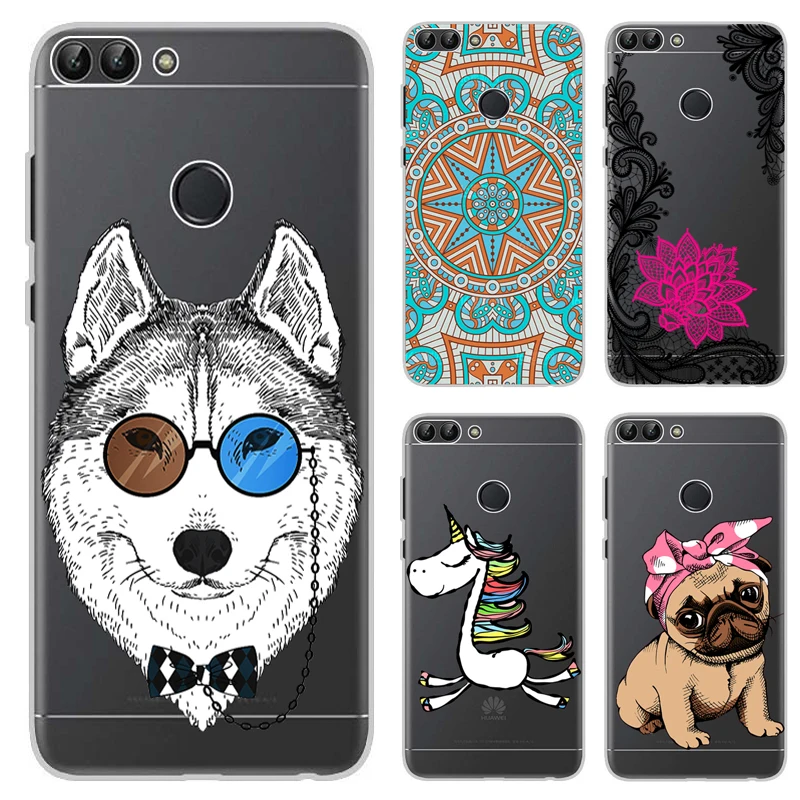 Cases For Huawei P Smart Case Silicone Soft TPU Cute Colorful Cartoon Clear Back Phone Protector Cover For Huawei P Smart Shell Cases For Huawei P Smart Case Silicone Soft TPU Cute Colorful Cartoon Clear Back Phone Protector Cover For Huawei P Smart Shell