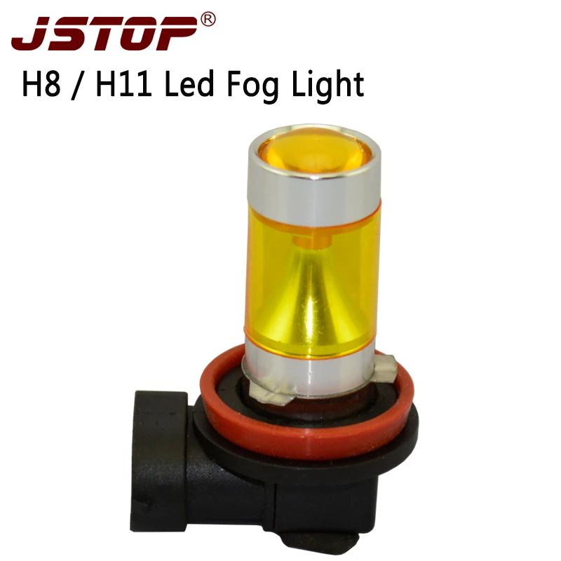 JSTOP Super bright led fog light car bulbs 12 24VAC yellow 550LM 3030SMD auto lamps led external