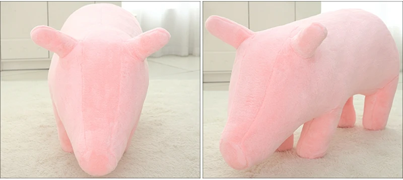Dorimytrader kawaii pink pig plush sofa large piggy lazy chair bearing 100kg room deco Leisure partner birthday gift DY50278 (15)