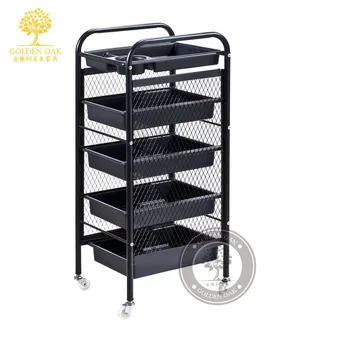 

Beauty parlor tool. Hair salons five layers used in car. Barber shop cart five layers