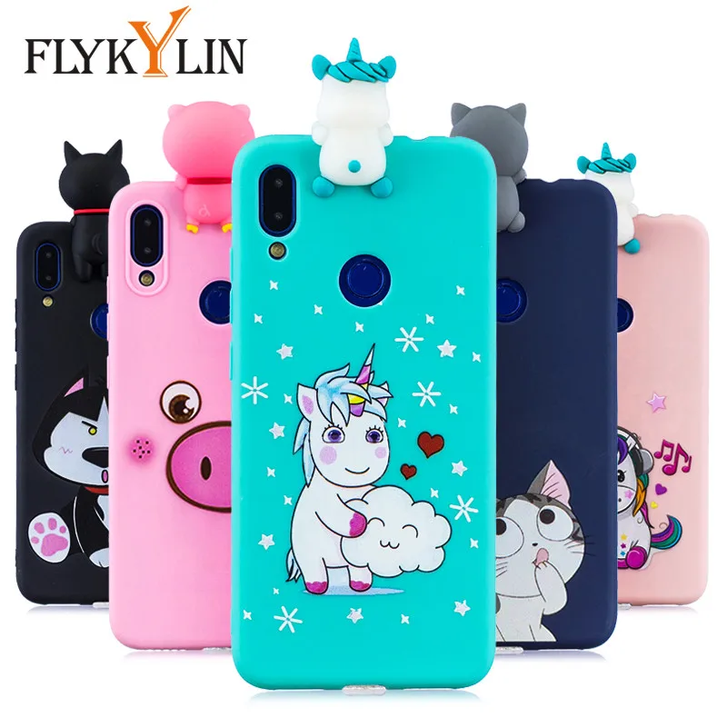 

FLYKYLIN 3D Toys Case For Xiaomi Redmi Note 6 Pro Case For Redmi Note 7 Pro Cover on Note 4 X Note 5 Pro Soft TPU Silicone Coque