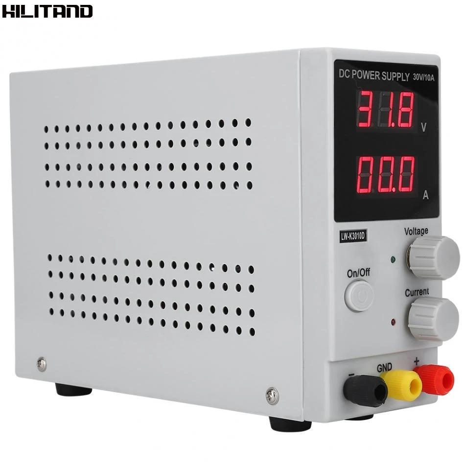 

0-30V 0-10A Digital Switching Power Source DC Power Supply AC110/220V Input With Cooling Fan AU US EU Plug