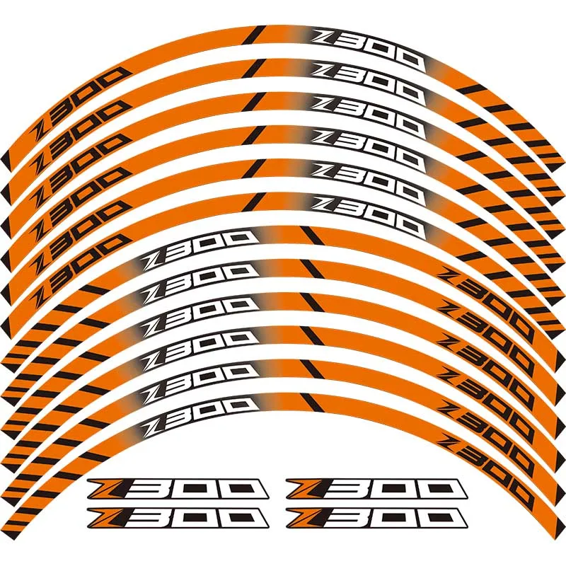 12 X толстый край внешний обод стикеры колеса в полоску наклейки подходят для всех kawasaki Z300