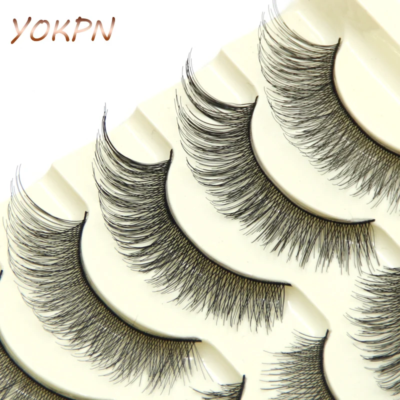 

YOKPN YOKPN Natural Long Fake Eyelashes Crossed Messy Handmade Cotton Thread Winged False Eyelashes Daily Makeup Eye Lashes