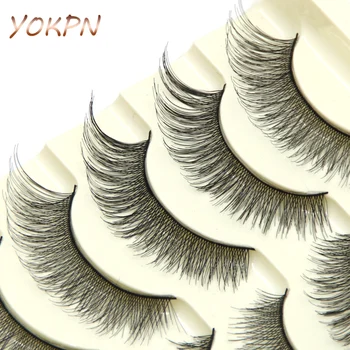 

YOKPN YOKPN Natural Long Fake Eyelashes Crossed Messy Handmade Cotton Thread Winged False Eyelashes Daily Makeup Eye Lashes