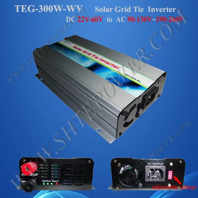 

110V/120V/220V/230V Solar Inverter 300W Grid Tie Micro Inverter DC 22-60V Input
