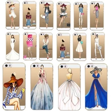 Fashion case for iphone 7 Plus 5 5s 5se 4 4s 6 6s 7 Sexy Girl Cases Transparent Clear Soft tpu Phone Cover 1pc/lot
