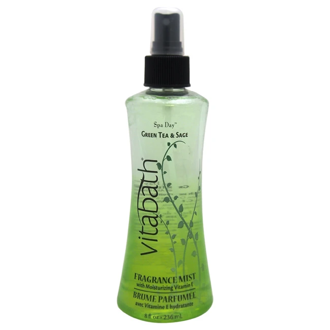 Green Tea & Sage Fragrance Mist by Vitabath for Unisex - 8 oz Body Mist