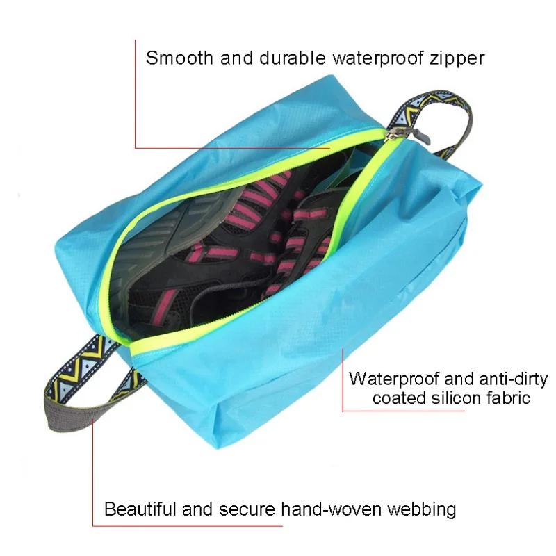 Ultralight Portable Waterproof Shoe Bag Multi-function Traveling camping Home Storage Organizer Case Zipper Toiletry Makeup