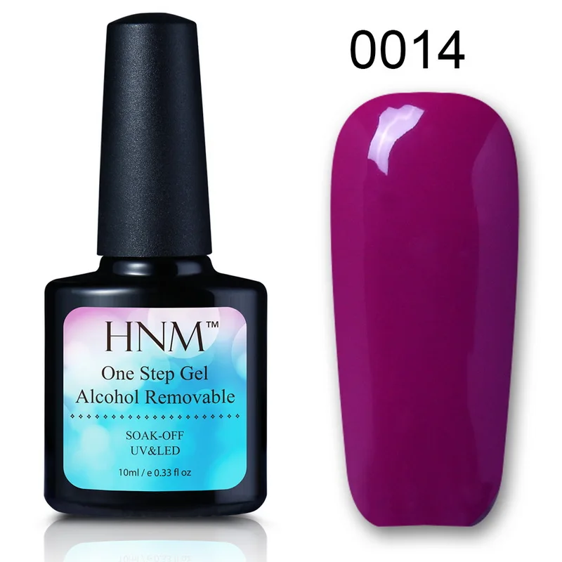 HNM 10 мл один шаг спирт съемный маникюр, полировка ногтей замочить длительный Гель-лак штамповки Гибридный лак Лаки - Цвет: 0014