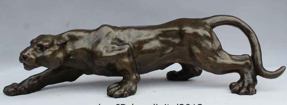 

China Bronze Copper Sculpture Home Decoration Auspicious Cheetah Leopard Statue