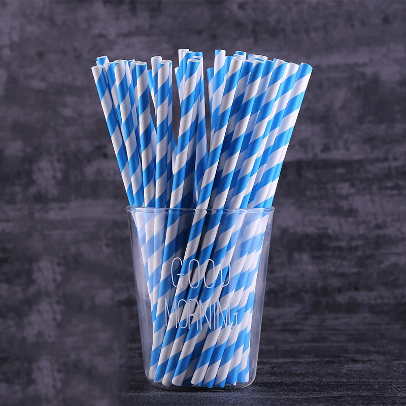 500pcs Colorful Drinking Paper Straws Dot Cake Decoration Disposable Degradable Paper Pipette Wholesale Free Shipping 6*197mm
