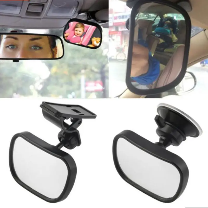 2 in 1 Mini Car Safety Back Seat Rearview Adjustable Mirror Rear Ward Child Infant Safety Baby Kids Monitor Car Accessories