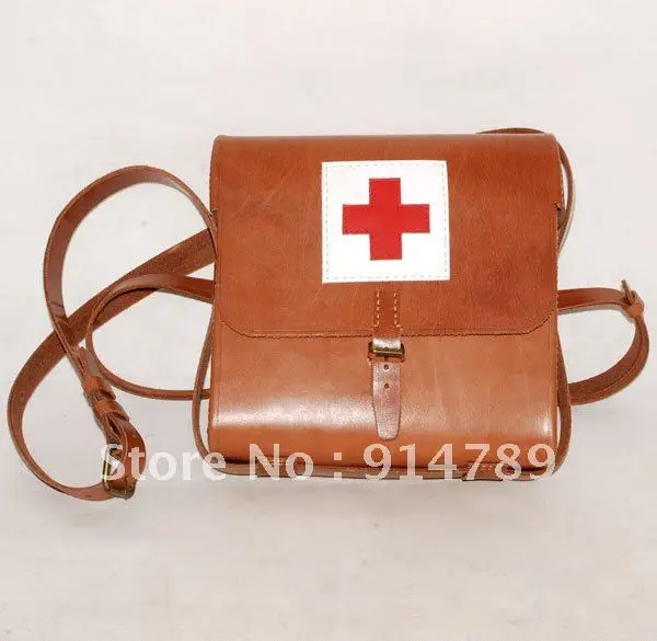 

WW2 JAPANESE ARMY IJA FIRST AID KIT MEDIC GEAR LEATHER BOX POUCH -32158