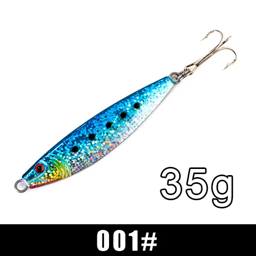 Приманка для рыбалки от ftk Shore Jig Sardine 1 шт. 15 г-60 г 65 мм-115 мм пресноводная соленая форель ложка Бас Приманка металлическая искусственная приманка - Цвет: 35g-001