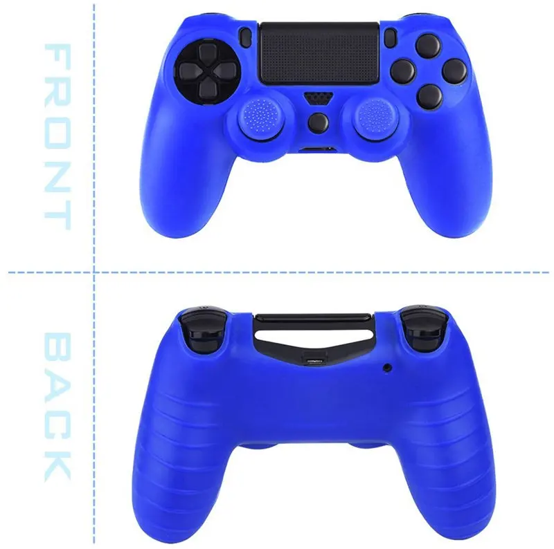 Yoteen Мягкая силиконовая кожа для sony PS4 резиновый чехол Dualshock 4 игровой контроллер Крышка Thumbstick Caps