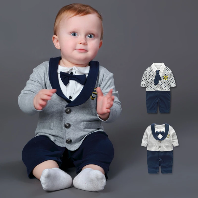 Детские комбинезоны; хлопок; костюм джентльмена с галстуком-бабочкой; комплекты одежды для отдыха для мальчиков; Roupa Bebes; комбинезон для новорожденных; одежда для маленьких мальчиков