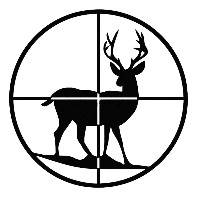 Buy 13.7*13.7CM Deer in Crosshairs Funny Car Stickers