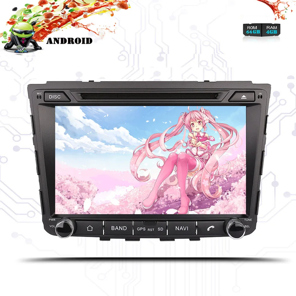 8 &quot1024x600 HD Восьмиядерный Android 10.0Car DVD для Hyundai Creta IX25 2014 18 4 Гб RAM 64 GPS Радио Навигация