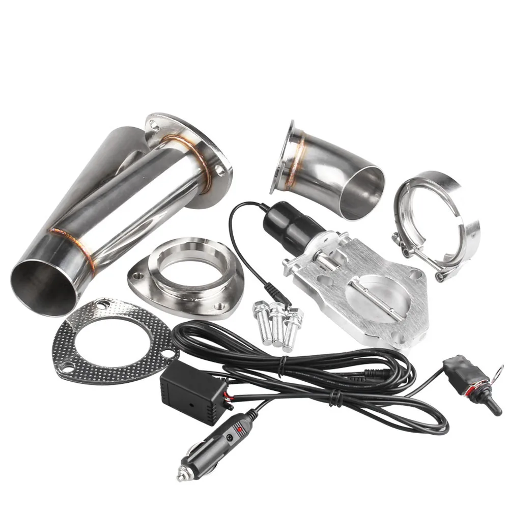 

2" or 2.25" or 2.5" or 3" Electric Stainless Exhaust Cutout Dump Valve switch without Remote control TP022A+TP023A