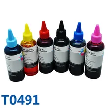 T0491 печать-Гладкий принтер заправка чернил бутылка краска чернила для принтера для Epson Stylus Photo R210/R230/R310/R350/RX510/RX630 объемные чернила