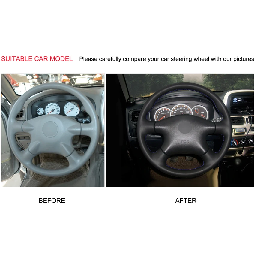Чехол на руль из искусственной кожи для Nissan Almera N16 Pathfinder Primera Paladin X Trail Renault Samsung SM3
