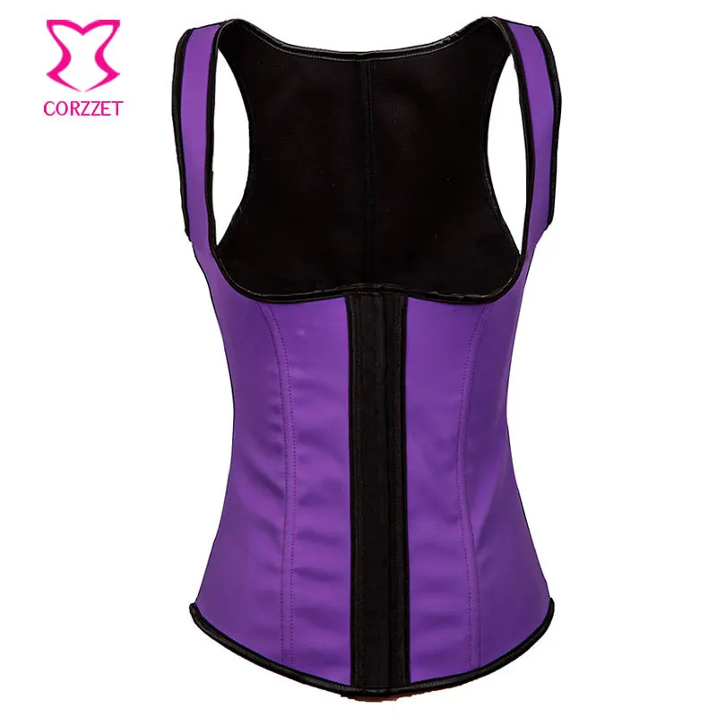 Plus Size Latex Corset Waist Trainer Vest Steel Boned Hourglass Corset