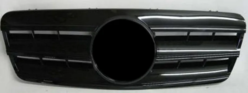 Glossy Black Для CLK CLASS W208 Передняя гоночная решетка решетки, 1997-2002 год для W208 решетка сетки с ABS метериал - Цвет: Glossy Black