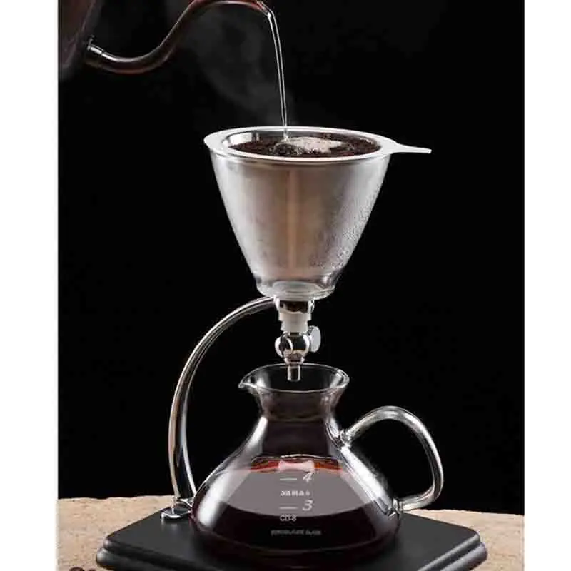 YAMA Vacuum Dripping Coffee Maker Korean Style Heat resistant Glass ice Drip Coffee Maker Stuffy