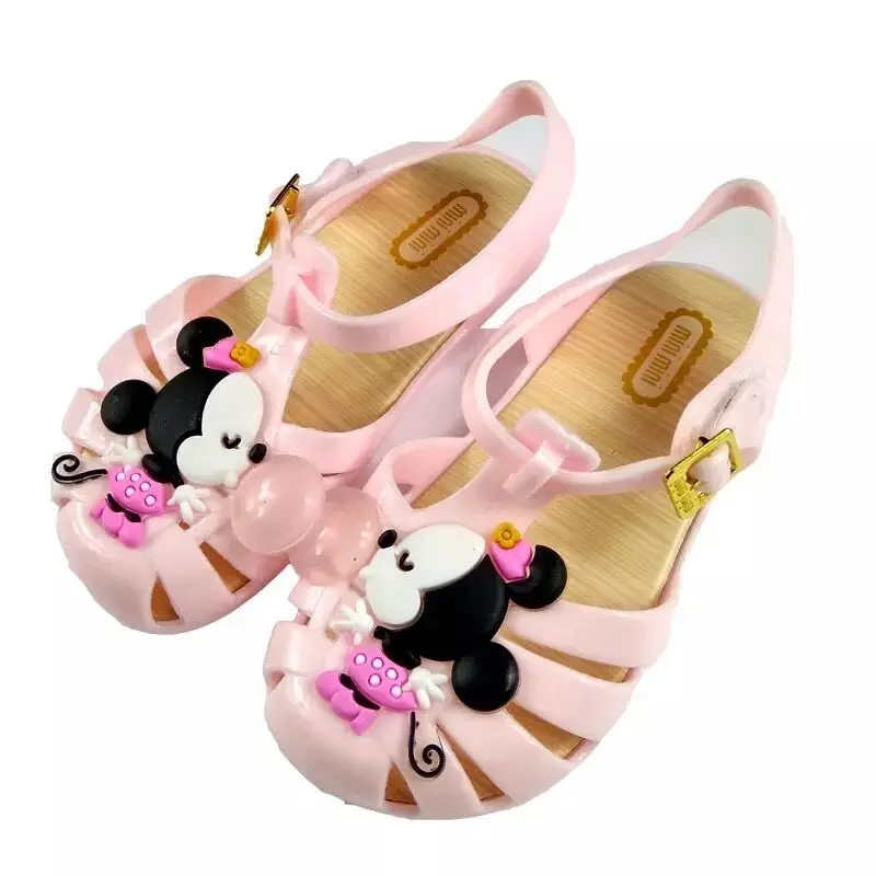 kids shoes 2017 New Mini Melissa Mickey Sandals Jelly Crystal Children Shoes Mickey Minnie Girls Slippers