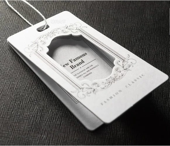 In Stock printing hang tags clothing hanging tag swing tag European