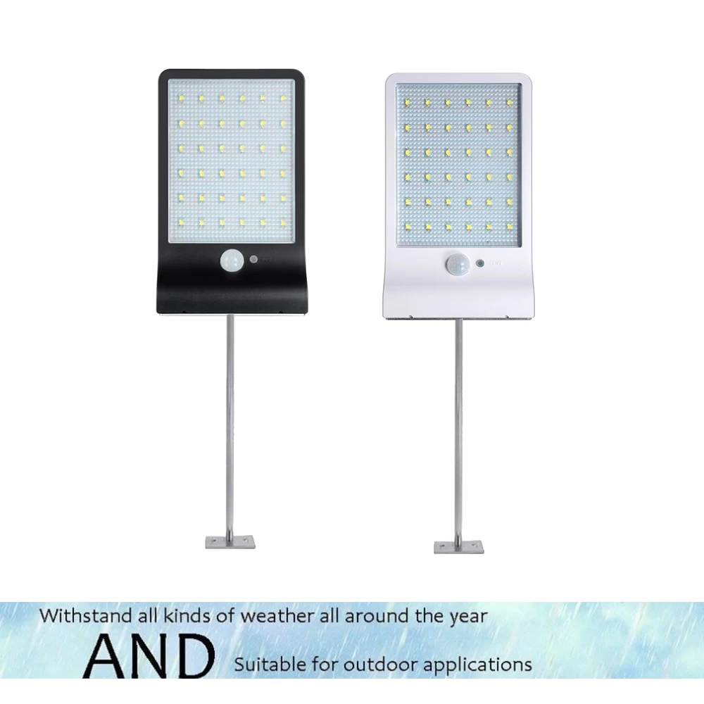 

Aluminum pole 48/36 LED 3 Modes Motion Sensor Outdoor solar light solar Flood lamp Spotlights floodlights Reflector street Wall