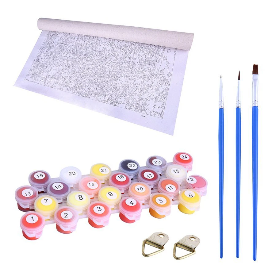 Diy Oil Painting, Paint by Number Kit 16x20inch (Frameless) Two