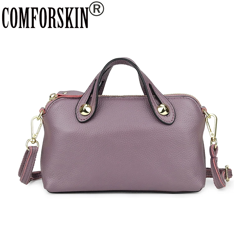 

COMFORSKIN European And American Women Handbags Luxurious Cowhide Leather Practical Messenger Bags New Arrivals Top-handle Bags