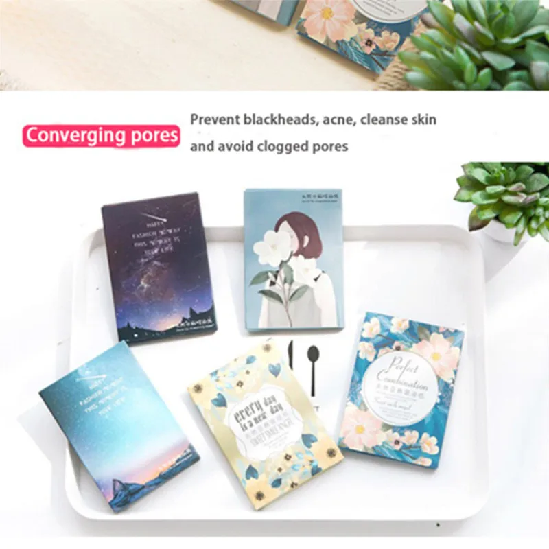

50 Pcs/ bag Oil Control Absorption Film Face Clean Blotting Paper Oil Removal Paper absorbing Facial Oil Remover