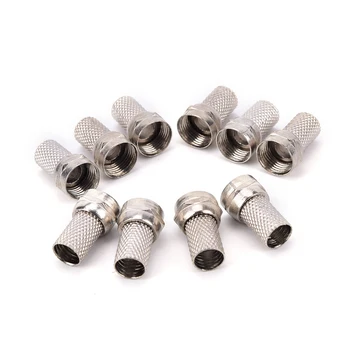 

New 10 Pcs F Digital Cable Terminal Connector For Cable TV SCREW Plug SAT RG6 CT100 WF100 TX100 H109F PH100