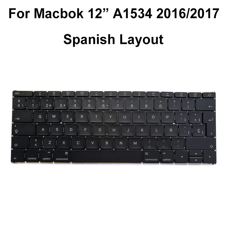 New Spanish Keyboard Replacement for Macbook 12" A1534 Early 2016 / Mid