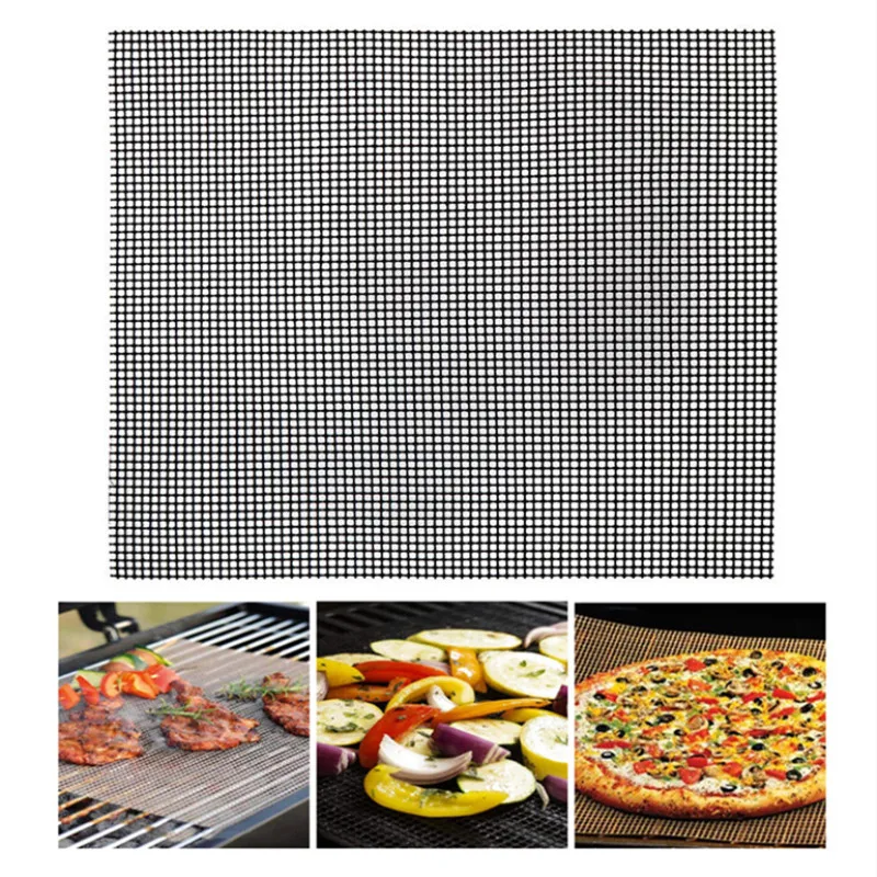 

BBQ Grill Mat Reusable Kitchen Cooking Mesh Grill Mat Non-stick Teflon Grilling Mesh Mat Barbecue Liner Outdoor BBQ Accessories