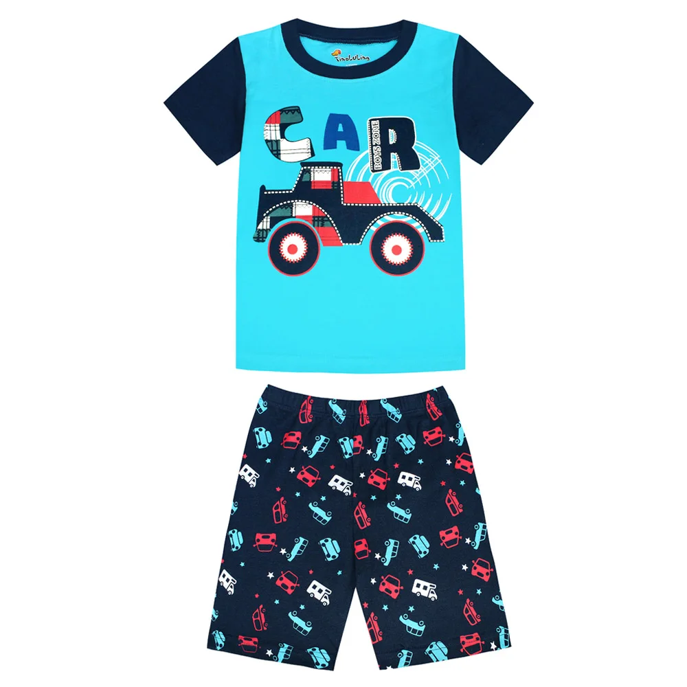 Пижамы для девочек с изображением ракеты, комплекты одежды с мотоциклом для малышей, детские пижамы с самолетом, рождественские пижамы для мальчиков, одежда для сна с рисунком динозавра для девочек