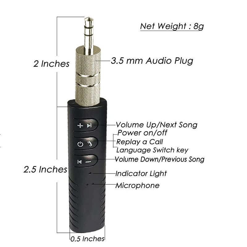 HAMNOL мини беспроводной V4.1 Bluetooth музыкальный приемник адаптер передатчик 3 5 мм