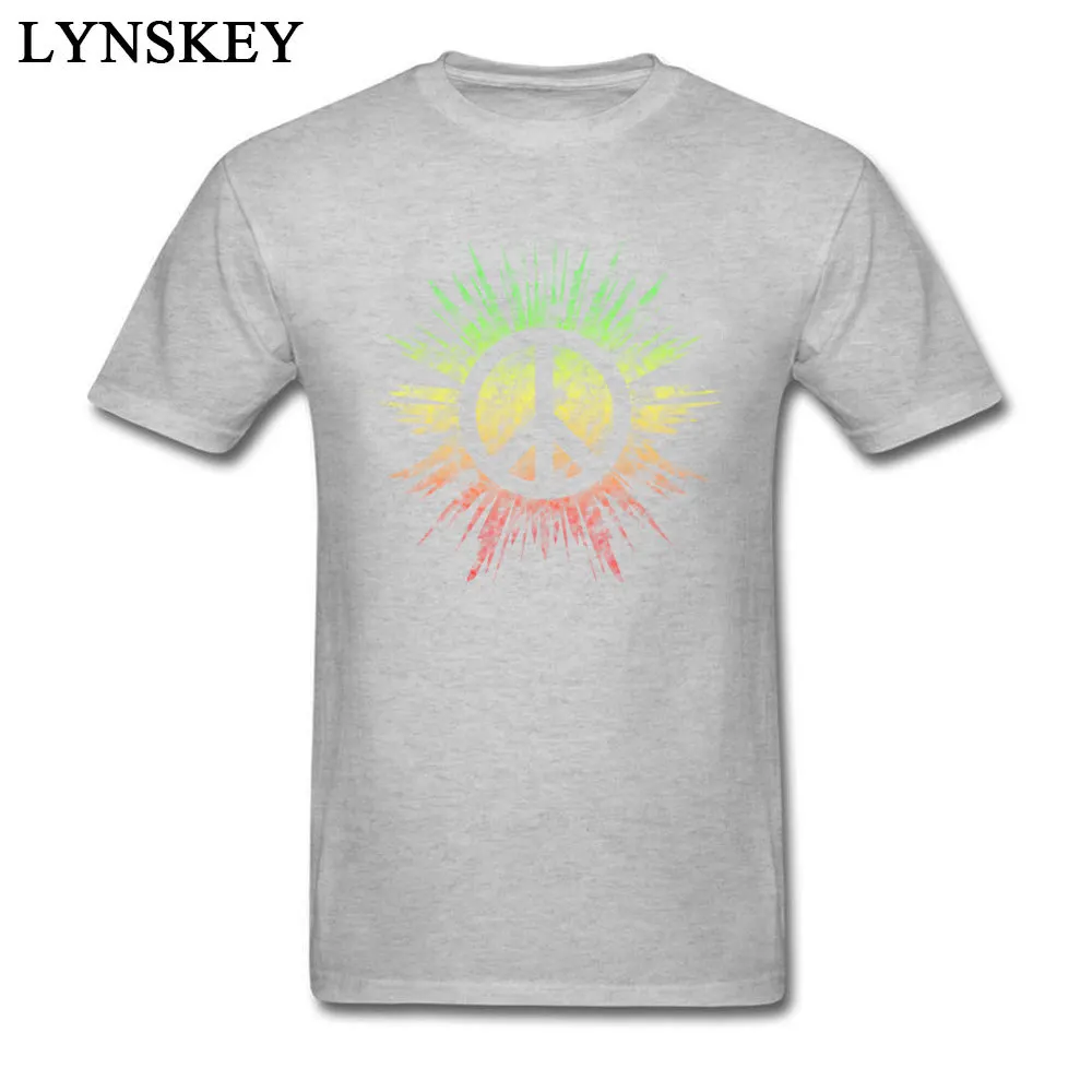 Men Tops Tees Fashionable Summer T-Shirt Cotton Fabric O-Neck Short Sleeve Cool Rasta Peace Sign Sweatshirts Top Quality Rasta Peace Sign grey